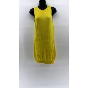 RIHANNA FOR RIVER ISLAND Women's Yellow Back Slash Bodycon Mini Dress SZ 10